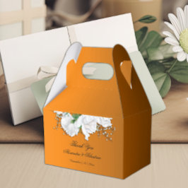 Caja Para Regalos Las rosas blancas de Boho en el Boda Naranja