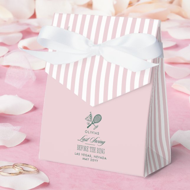 Caja Para Regalos Last Swing Before the Ring pink green bachelorette (Boda)