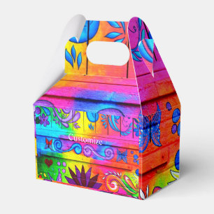 Caja Para Regalos lata psicodélica hippie de 70