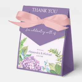 Caja Para Regalos Lavanda acuarela Hidrangea Flores Boda