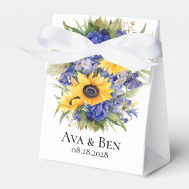Caja Para Regalos Lavanda morada con Boda de girasoles
