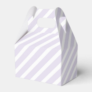 Caja Para Regalos Lavanda y patrón diagonal blanco a rayas