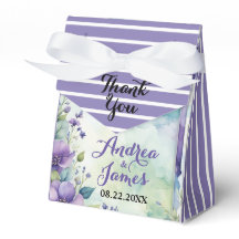 Lavanda y verde marino 3"w x 1.5"l x 3.25"h Boda