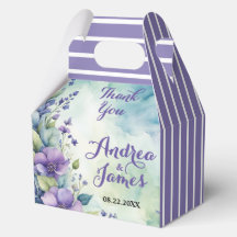 Lavanda y verde marino 4.5"w x 2.75"l x 5.5 Bodas