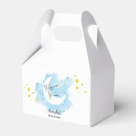 Caja Para Regalos Lavar la acuarela sobre el Baby Shower de la luna