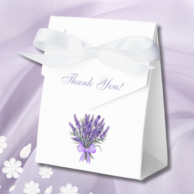 Caja Para Regalos Lavender Bow Floral Bridal Shower (Subido por el creador)