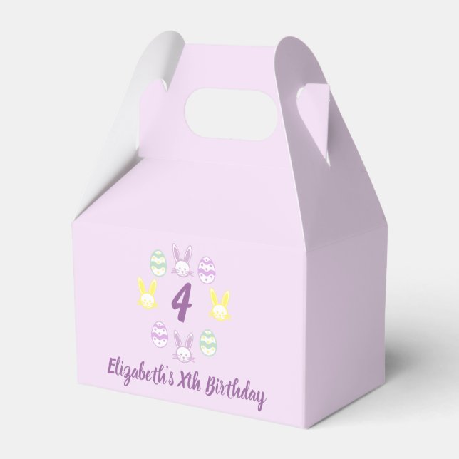 Caja Para Regalos Lavender Easter 4º cumpleaños (Front Side)