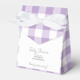 Caja Para Regalos Lavender Gingham Baby Shower Gracias