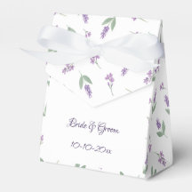 Lavender & Lilac Floral Arch Wedding Favor Boxes