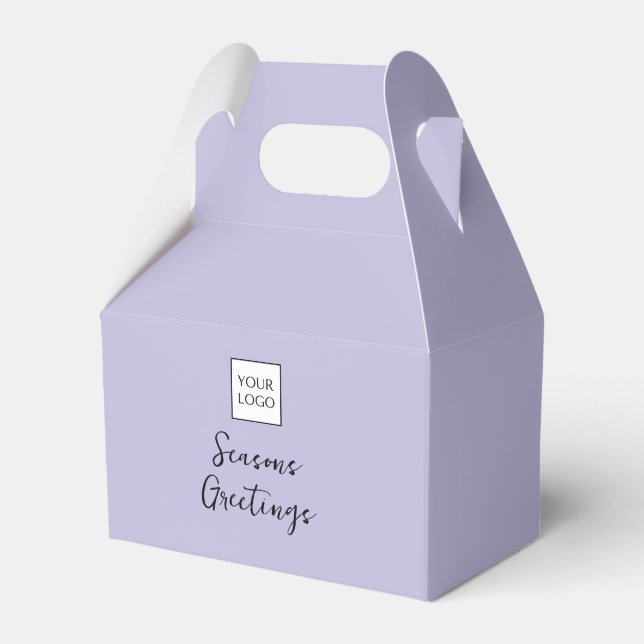 Caja Para Regalos Lavender Logo Text Promotional Business Packaging (Front Side)
