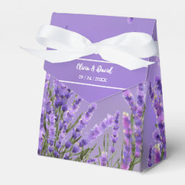 Caja Para Regalos Lavender Purple Florals Wedding Favor Box