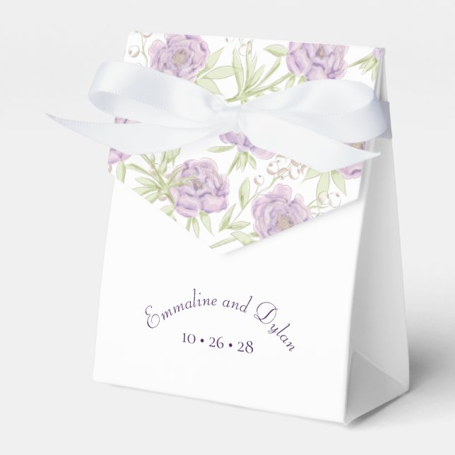 Caja Para Regalos Lavender Purple Rose Wedding (Front Side)