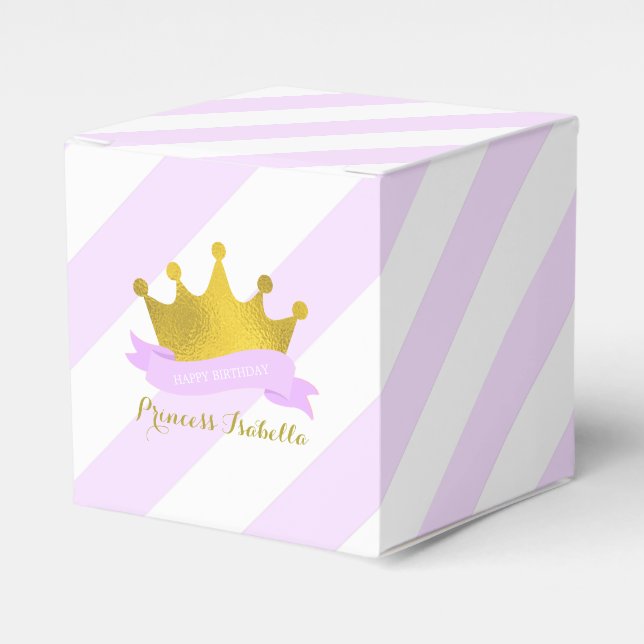 Caja Para Regalos Lavender y la fiesta de cumpleaños de la Princesa  (Costado Anverso)
