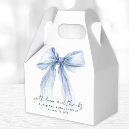 Caja Para Regalos Lazo Coqueto Azul Agradecimiento Despedida de Solt