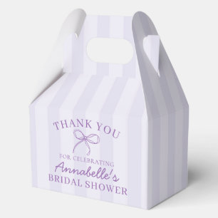Caja Para Regalos Lazo Coqueto Morado Postre Pastel de Desayuno Nupc