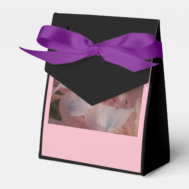 Caja Para Regalos Lazo morado de lirio rosado (Front Side)
