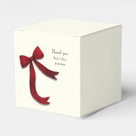 Caja Para Regalos Lazo Rojo Clásico Simple Elegante Minimalista
