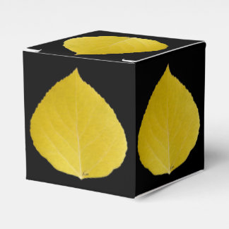 Caja Para Regalos Leaf amarillo #5