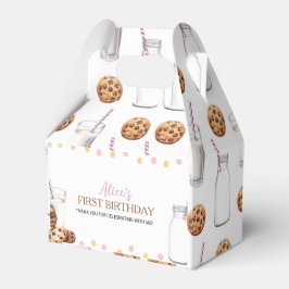 Caja Para Regalos Leche Y Cookies Chica Casilla De Favor De La Fiest