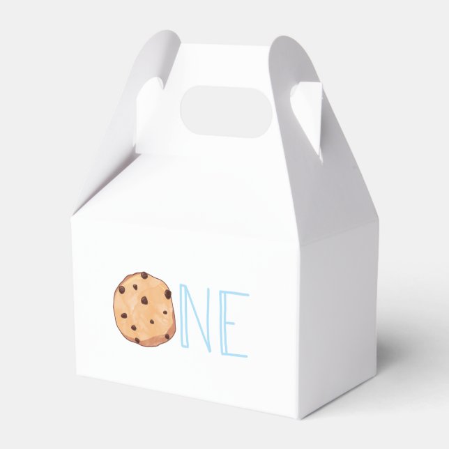 Caja Para Regalos Leche y galletas una galleta primer cumpleaños (Front Side)