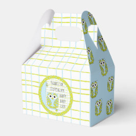 Caja Para Regalos Lechuza azul Baby Shower