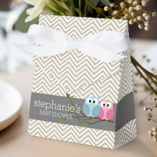 Caja Para Regalos Lechuza cuta en bifurcación niña o niño ducha