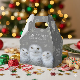 Caja Para Regalos Lechuza divertida que queremos para los Navidades.