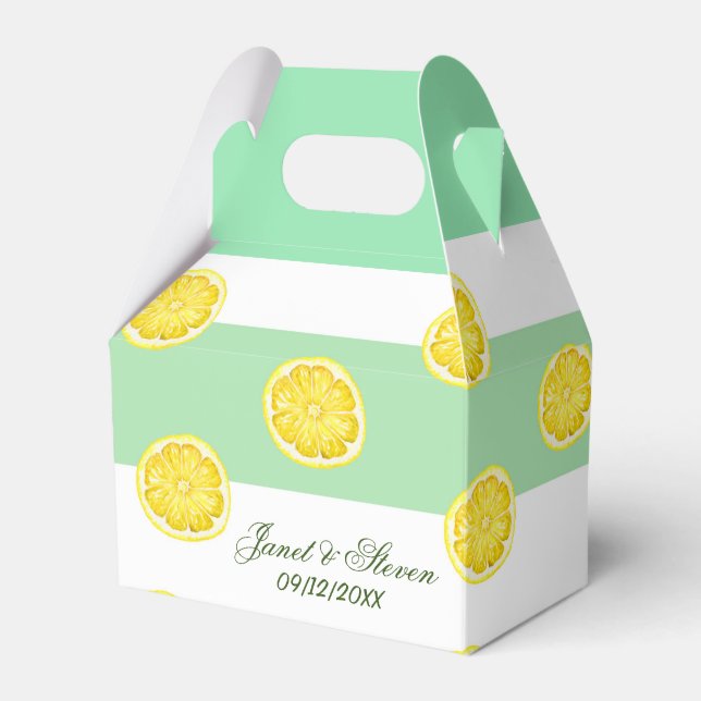 Caja Para Regalos Lemon amarillo verde acuático (Front Side)