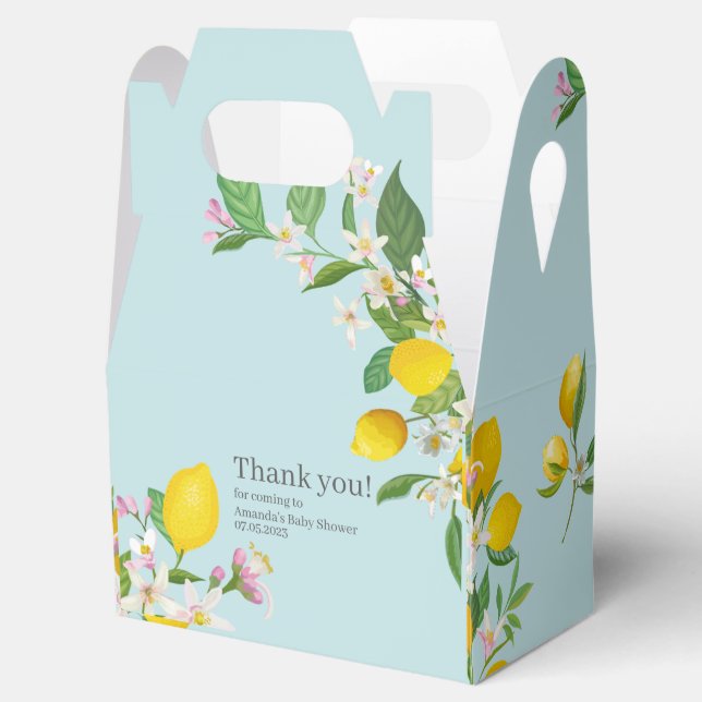 Caja Para Regalos Lemon Baby Shower, Ciao Baby, Tema Italiano (Abierto)