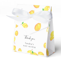 Lemon Baby Shower Elegant Gracias Marco Script