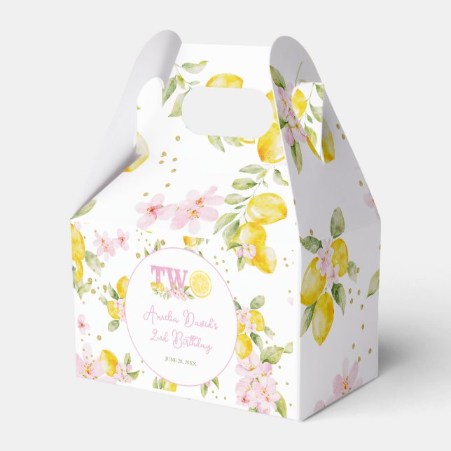 Caja Para Regalos Lemon Floral Birthday (Front Side)