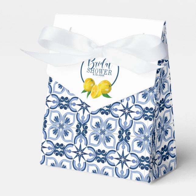 Caja Para Regalos Lemon Positano Italiano Blue Tile (Front Side)