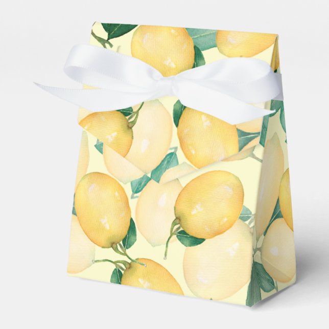Caja Para Regalos Lemones acuarelas y hojas (Front Side)
