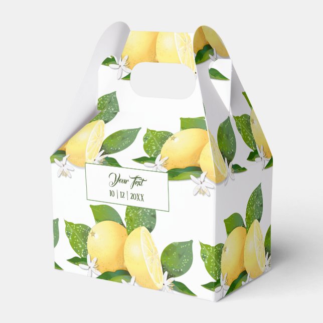 Caja Para Regalos Lemons Citrus Fruit Botanical (Front Side)
