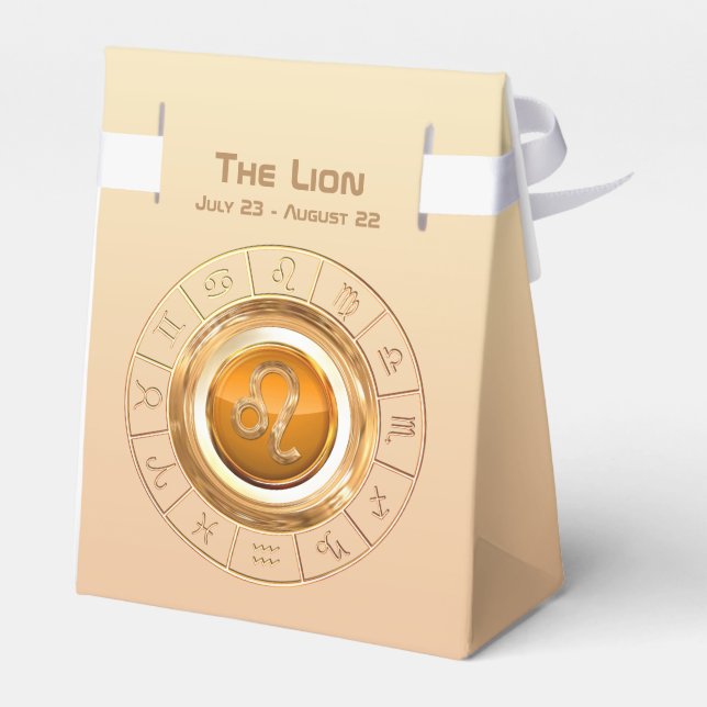 Caja Para Regalos LEO - El Rótulo del Zodiaco León (Reverso)