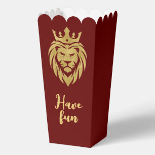 Caja Para Regalos León con Corona - Estilo Oro 3
