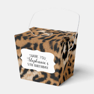 Caja Para Regalos Leopard Animal Print Kids Birthday Fiesta