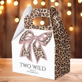 Caja Para Regalos Leopard Print Two Wild Bow 2Cumpleaños