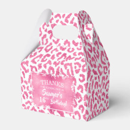 Caja Para Regalos Leopardo rosa de moda