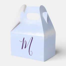 Caja Para Regalos Letra de monograma de nombre acuarela pastel púrpu