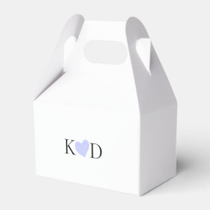 Caja Para Regalos letra de nombre de pareja de acuarela pastel coraz