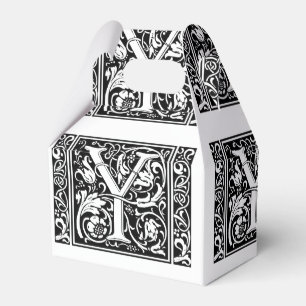 Caja Para Regalos Letra Y Monograma Medieval Arte Nouveau