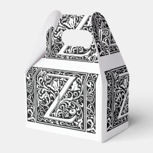 Caja Para Regalos Letra Z Monograma medieval Art Nouveau