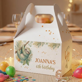 Caja Para Regalos Let's hang out sloth kids birthday