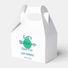 Caja Para Regalos Let's strike up have fun green ball birthday name 