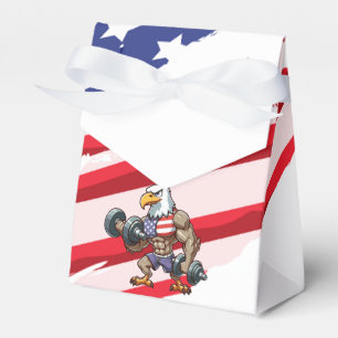Caja Para Regalos levantamiento de pesas patriótico águila calva EEU