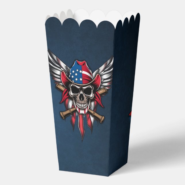 Caja Para Regalos Libertad salvaje, cráneo americano con bates de bé (Anverso)