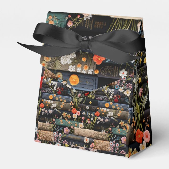 Caja Para Regalos Libros Y Flores Silvestres (Front Side)