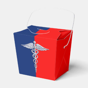 Caja Para Regalos Liga médica del símbolo del caduceo de plata