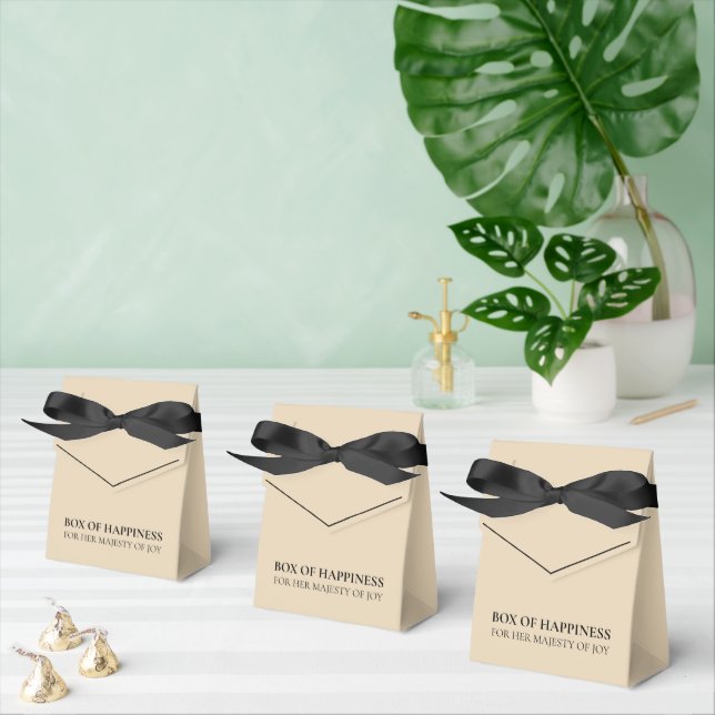 Caja Para Regalos light Gold with Black Text | Royal Elegant Design  (Múltiple)